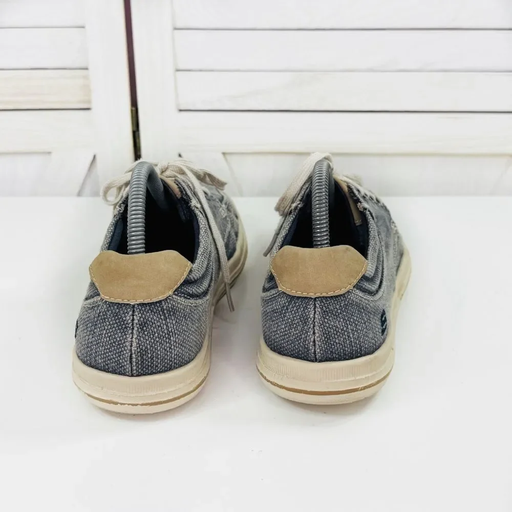 Skechers Define‎ Soren Canvas Slip On Boat Shoe Loafers Blue 8.5